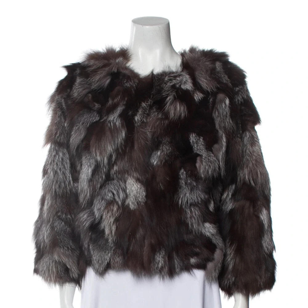 100% Mink Fur Jacket - Brown - Picture 2 of 3
